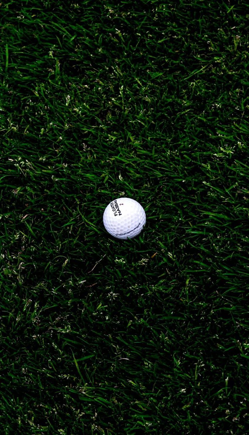 Golfball, Rasen, Vogelperspektive, Minimalistisch, Hintergrundbild für iPhone und Android
