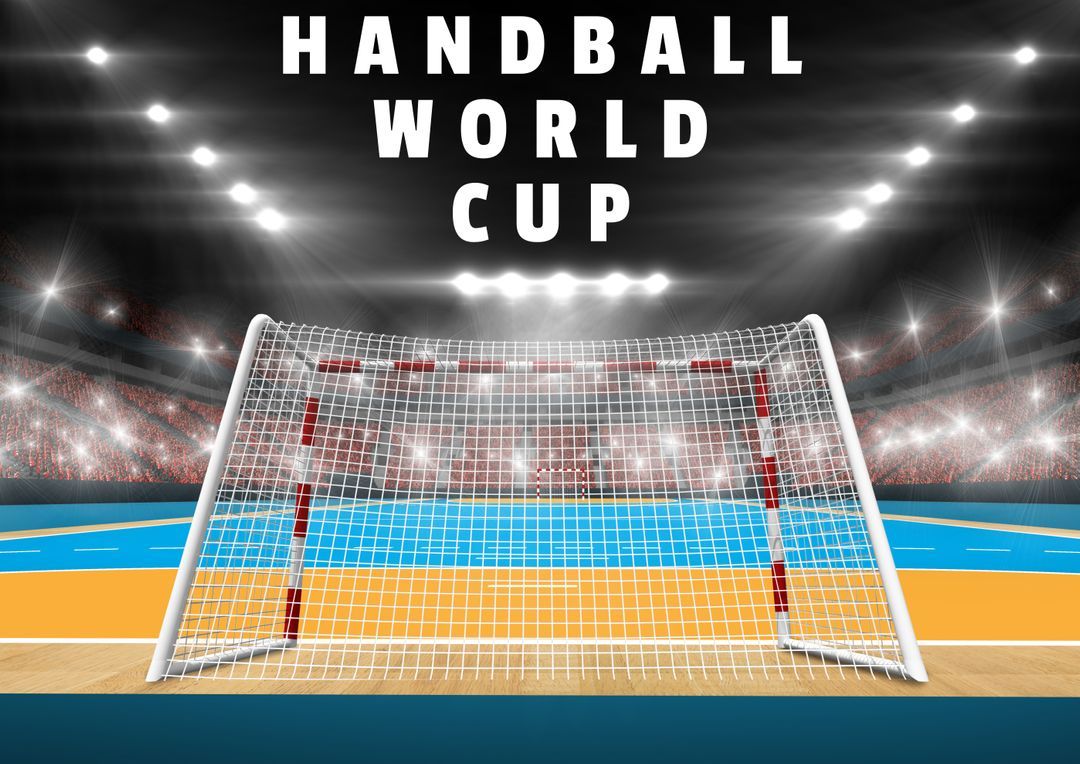 Handball World Cup, Handball-Weltmeisterschaft, Handballtor, Arena, Scheinwerfer, Hintergrundbild