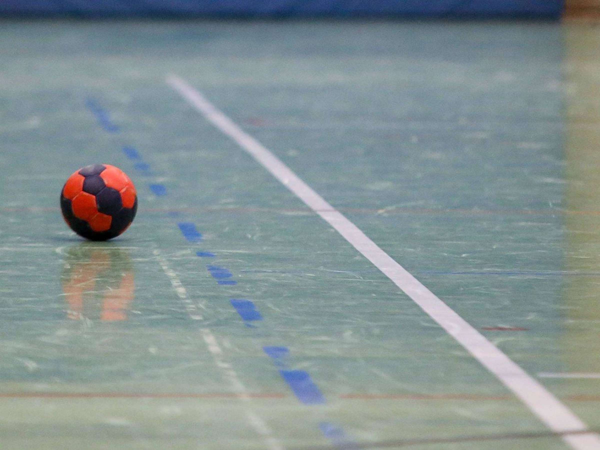 Handball, Hallenboden, Spielfeldlinien, Minimalistisch, Full HD, Hintergrundbild fürs Tablet