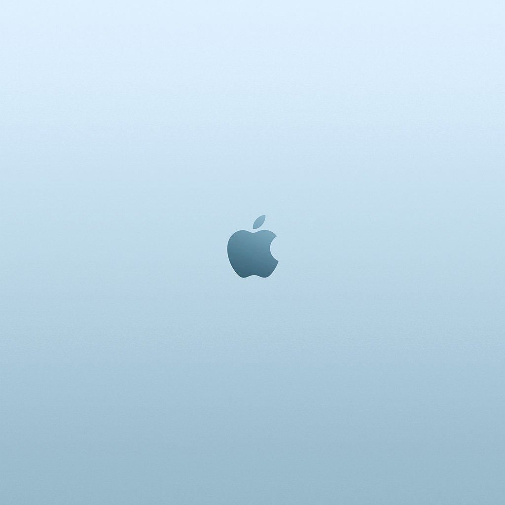 Apple-Logo, Hellblau, Farbverlauf, Minimalistisch, Hintergrundbild für iPad und Tablet