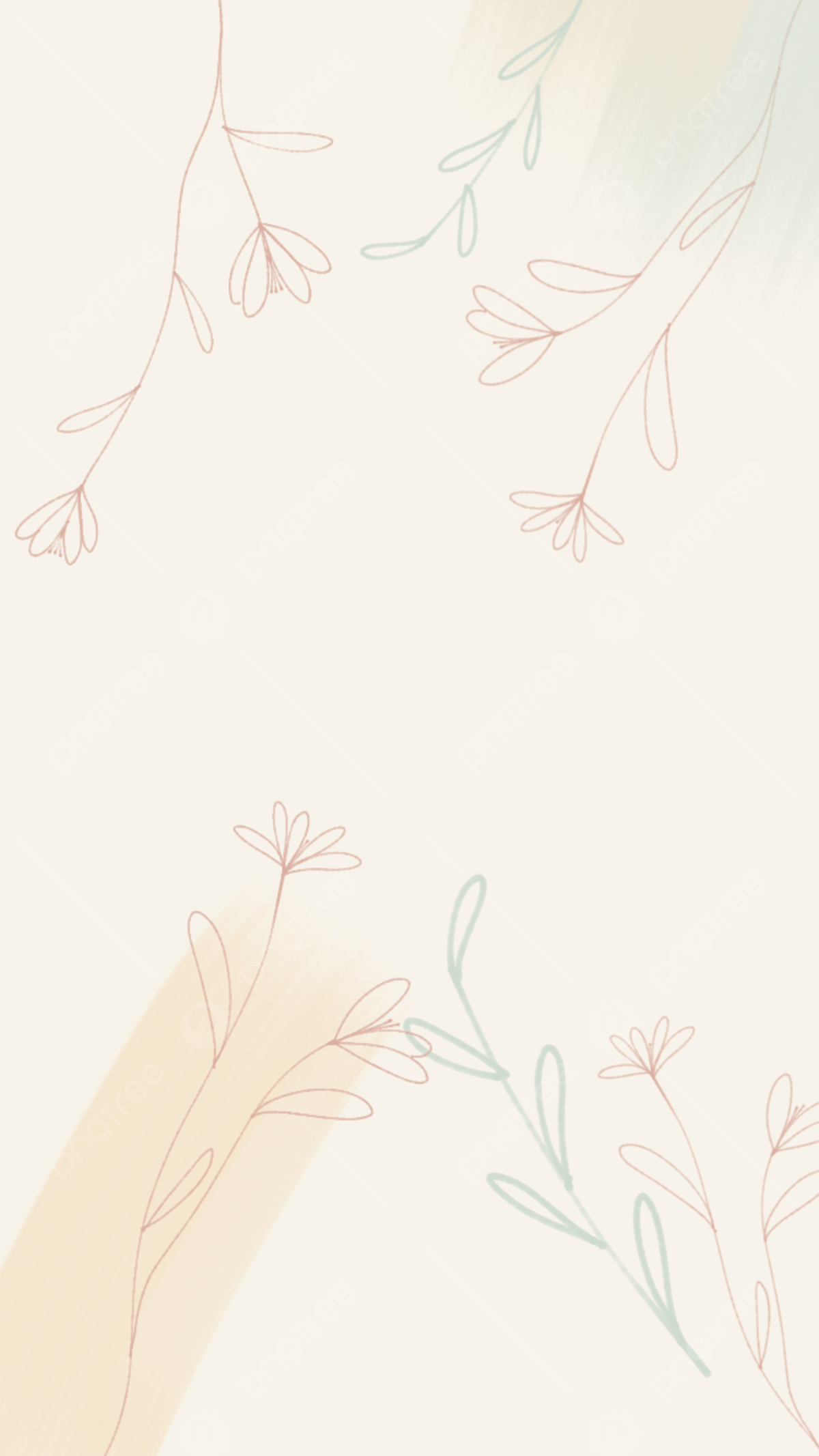 Blumen, Strichzeichnung, Creme, Zart, Minimalistisch, Full HD, Hintergrundbild fürs Handy