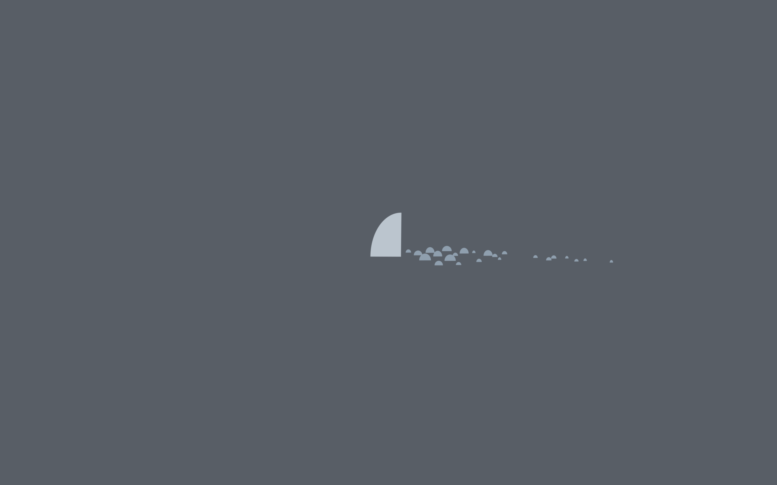 Haifischflosse, Fischschwarm, Grau, Illustration, 2K, Hintergrundbild für den PC