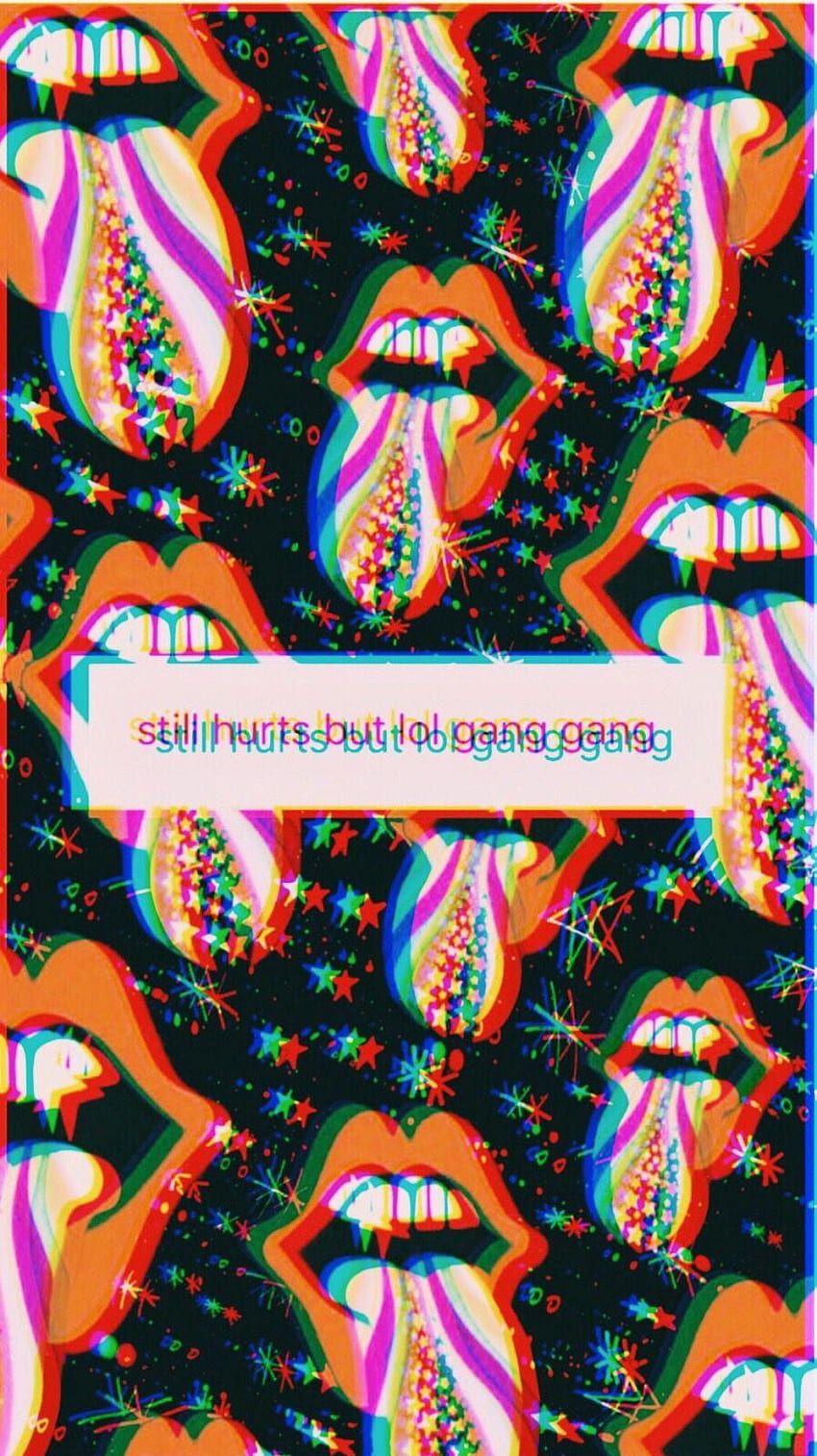Lippen, Muster, Pop-Art, Retro, HD, Hintergrundbild fürs Handy