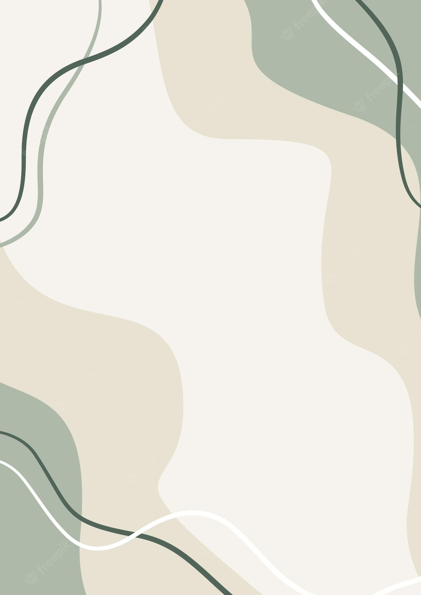 Abstrakte Formen, Linien, Salbeigrün, Beige, Boho, Full HD, iPad-Hintergrundbild