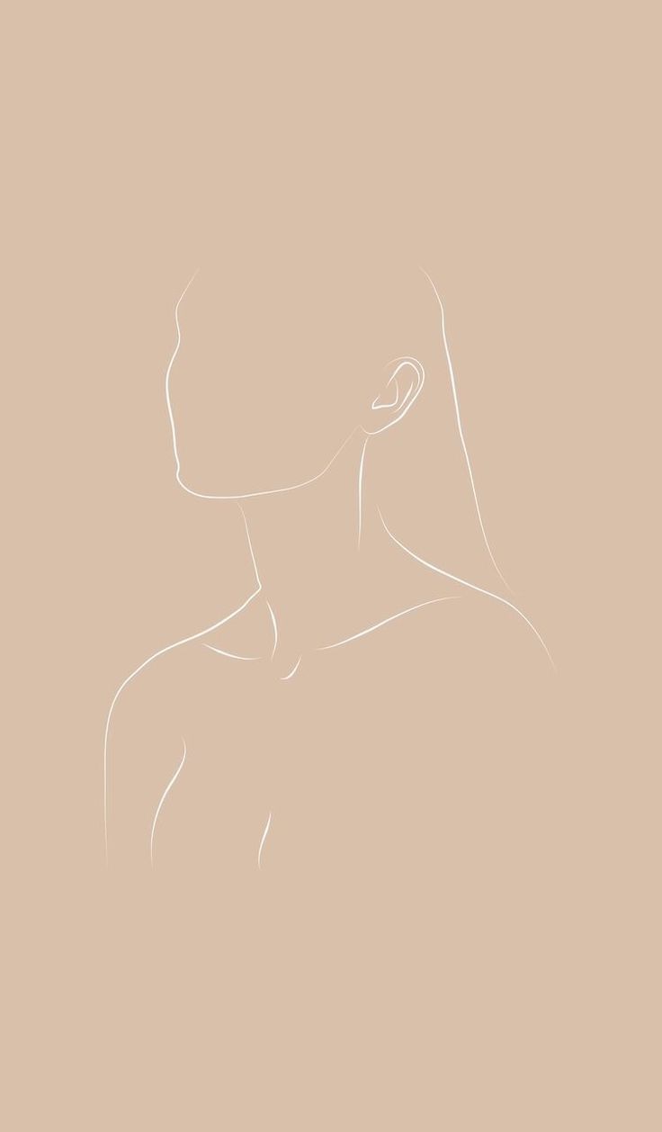 Frauenkörper, Line Art, Beige, Strichzeichnung, HD, Sperrbildschirm fürs iPhone