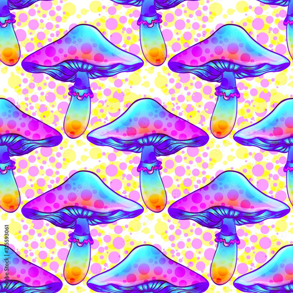 Pilze, Muster, Lila und Pink, Punkte, Hintergrundbild für iPad und Tablet