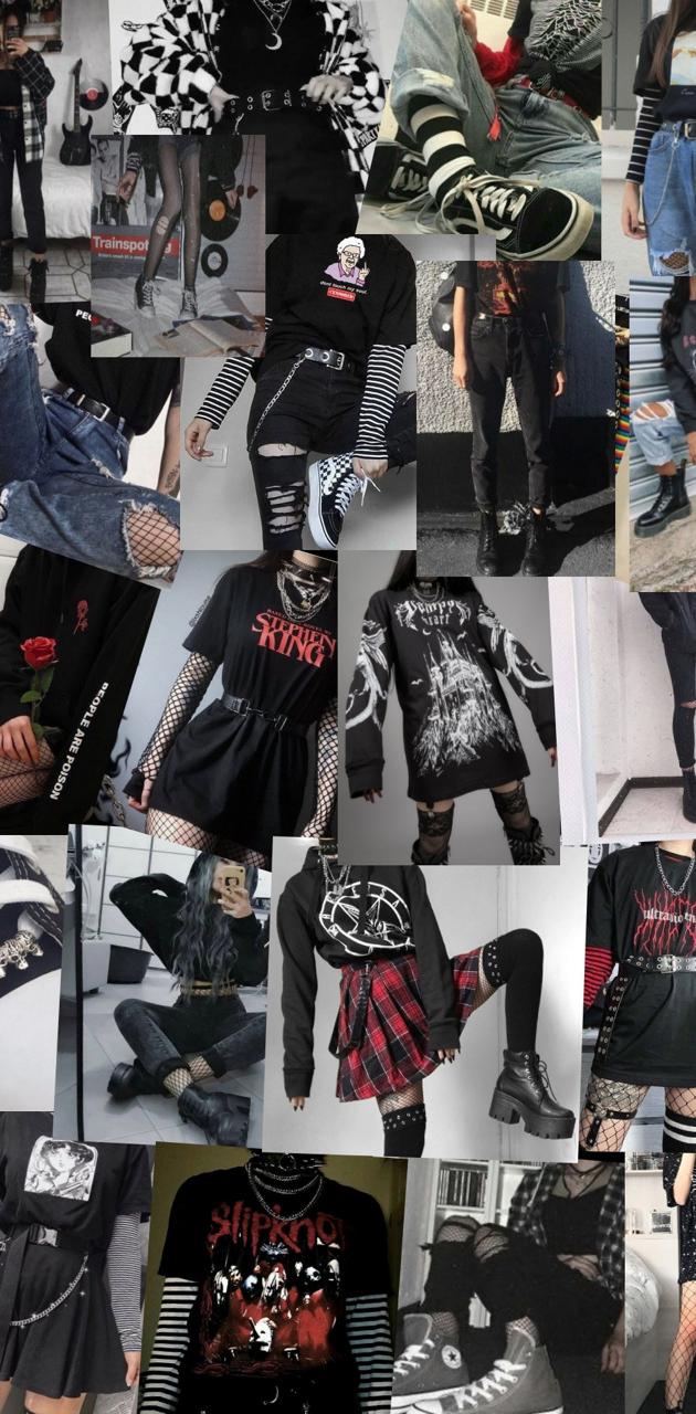 Collage, Streetwear, Schwarz-Weiß, Mode, Rot, Hintergrundbild für iPhone und Android