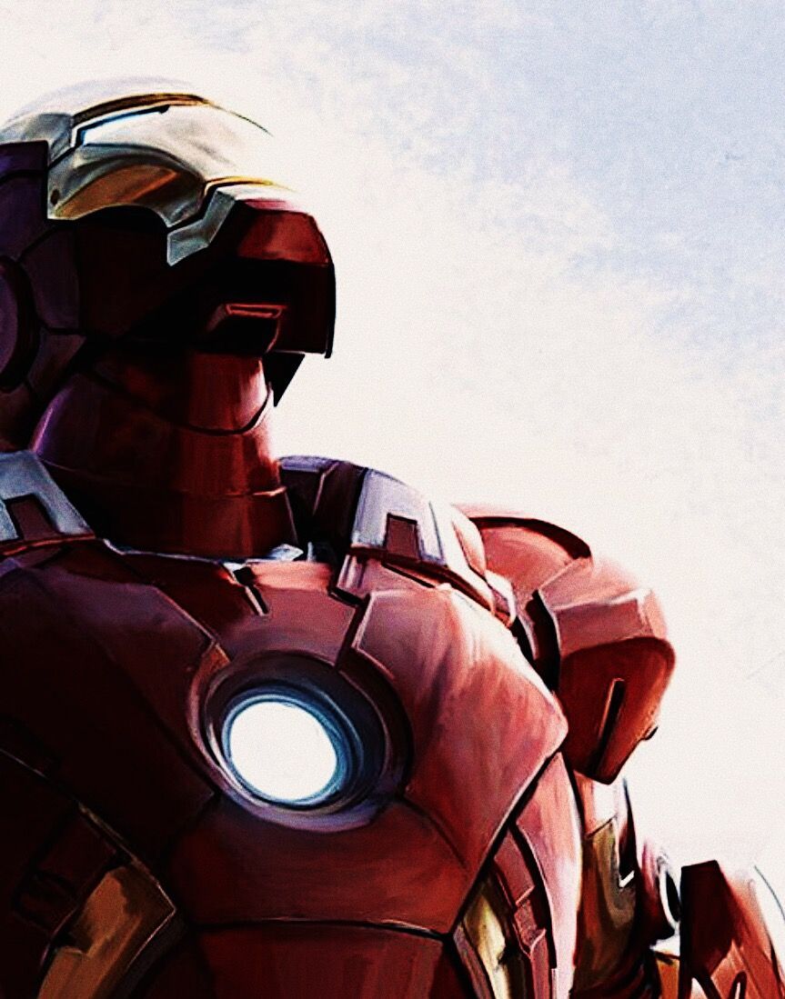Iron Man, Arc-Reaktor, Rüstung, Heller Himmel, Nahaufnahme, Hintergrundbild fürs Tablet