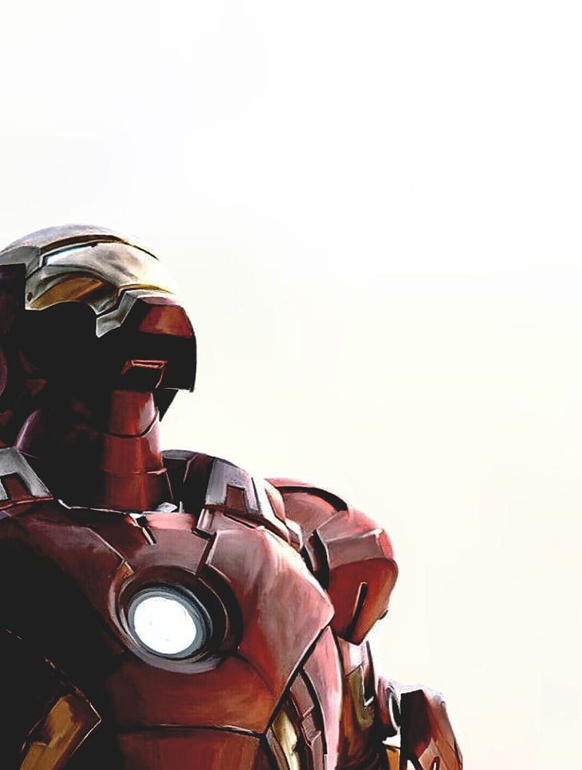 Iron Man, Arc-Reaktor, Weißer Hintergrund, Rüstung, Profil, HD Wallpaper