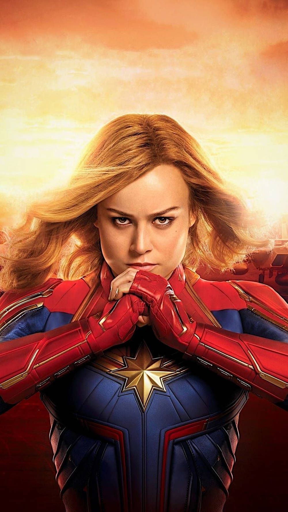 Captain Marvel, Carol Danvers, Brie Larson, Kostüm, Glühen, HD, Handy-Hintergrund