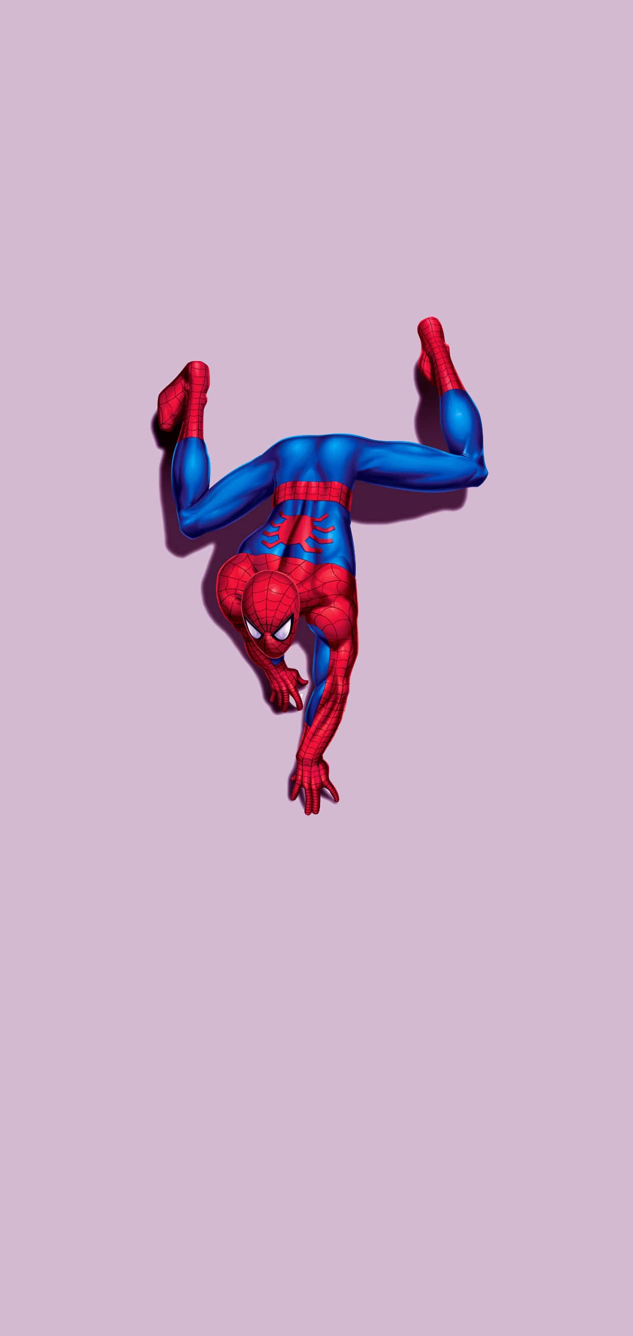 Spider-Man, Comic-Stil, Flieder, Minimalistisch, Full HD, Hintergrundbild fürs Handy