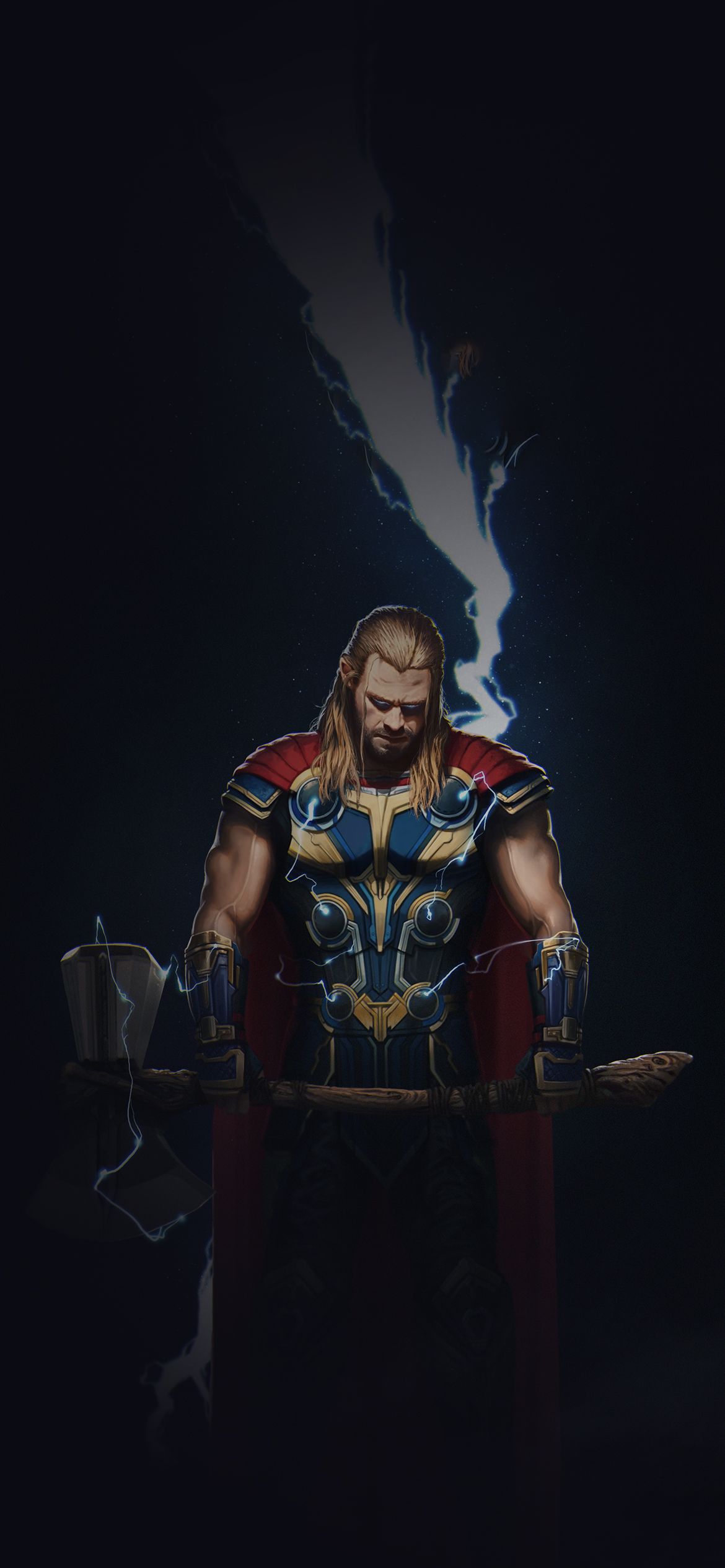 Thor, Thor: Love and Thunder, Rüstung, Blitz, Dunkel, Full HD, Sperrbildschirm fürs iPhone