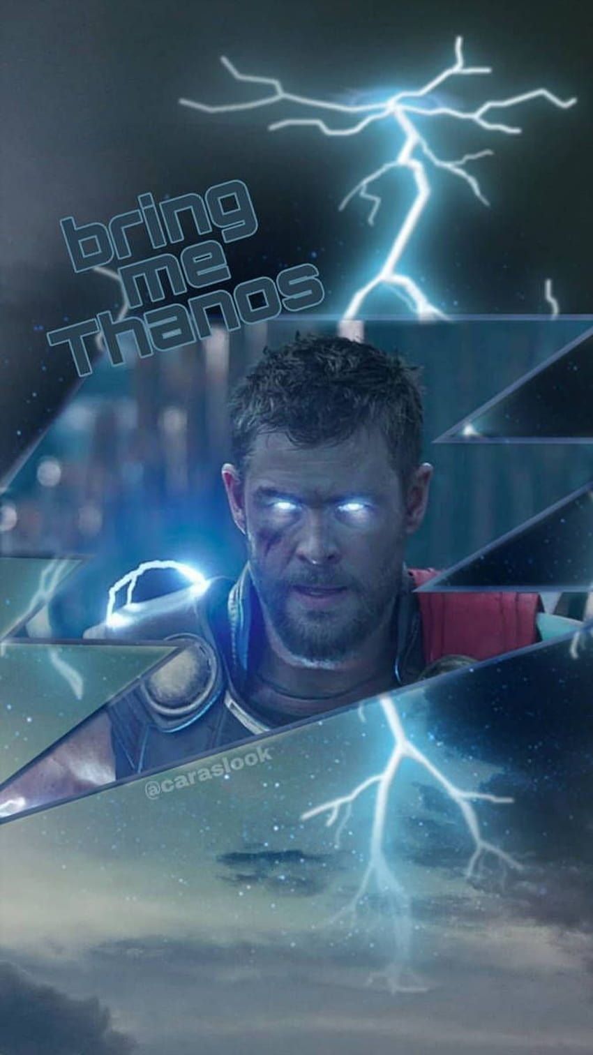 Thor, Avengers: Infinity War, Bring me Thanos, Blitze, Zitat, HD, Handy-Hintergrund