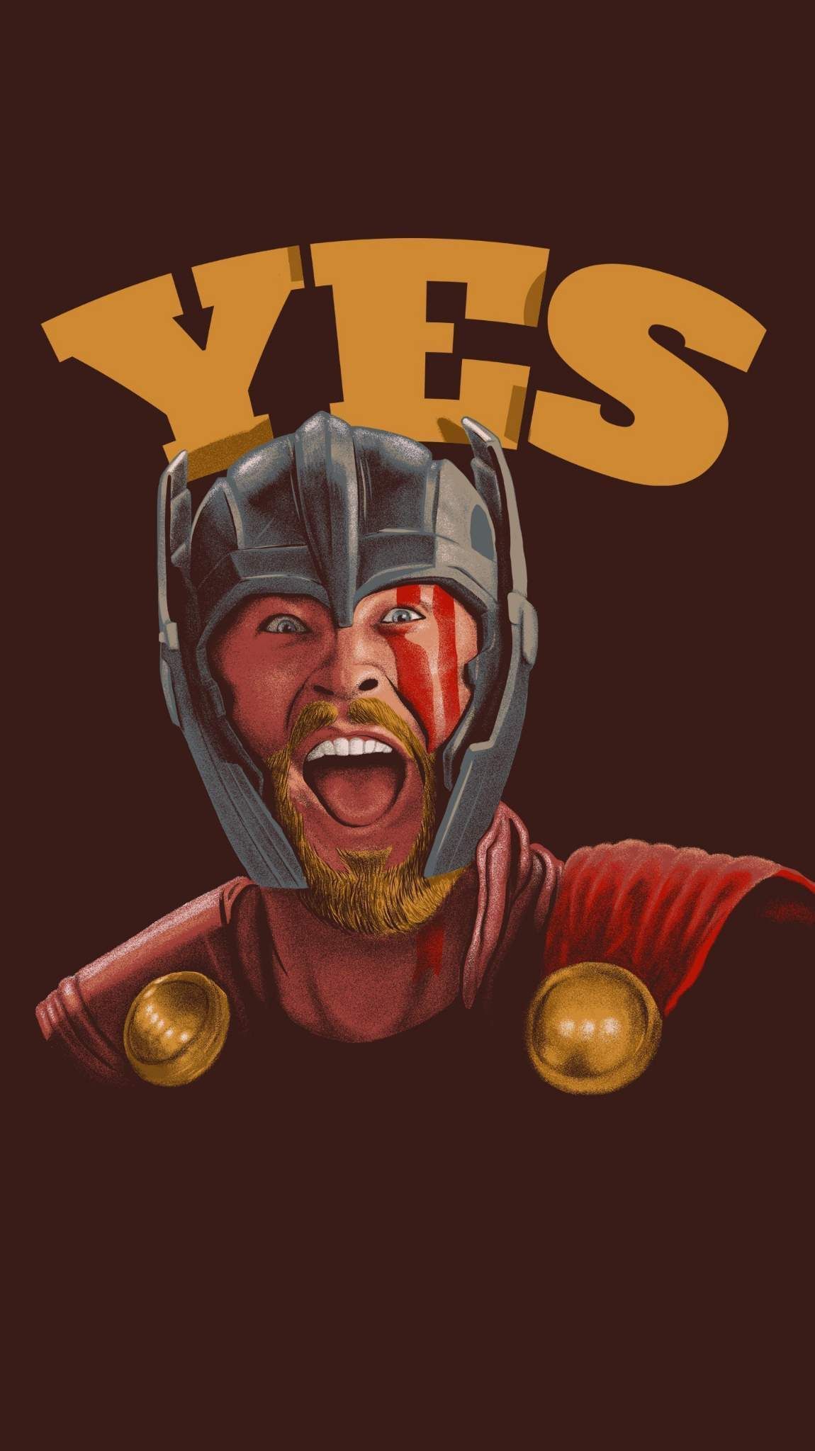 Thor, Thor: Tag der Entscheidung, YES, Gladiatorhelm, Illustration, Full HD, iPhone-Hintergrundbild