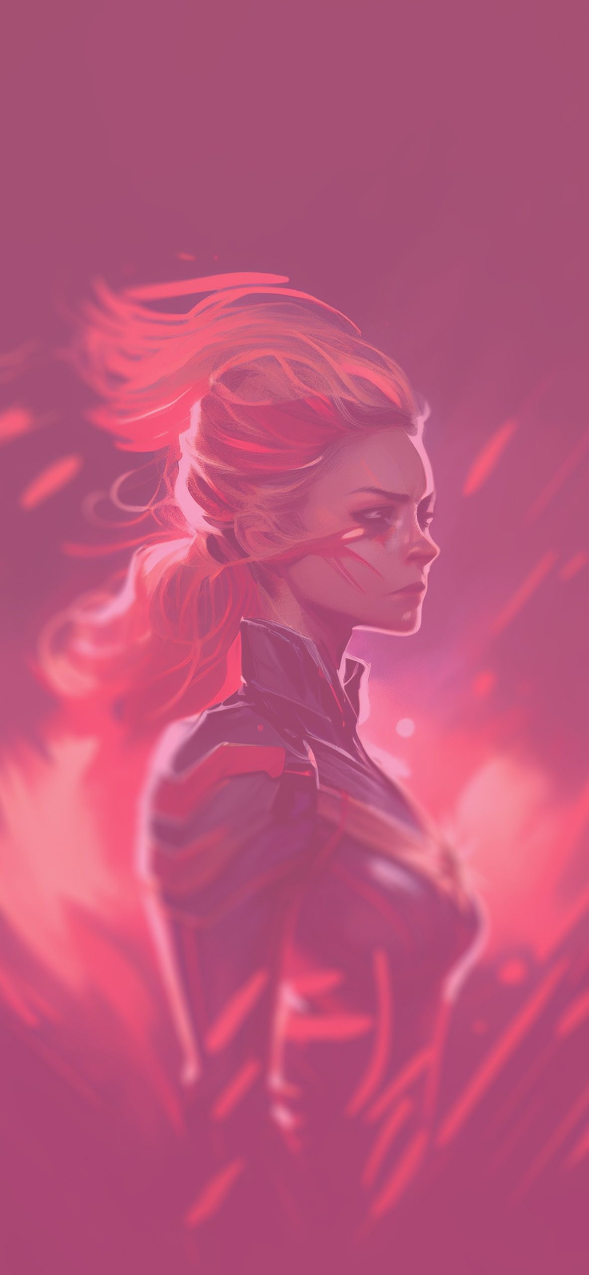 Captain Marvel, Silhouette, Rosa, Minimalistisch, Hintergrundbild für iPhone und Android