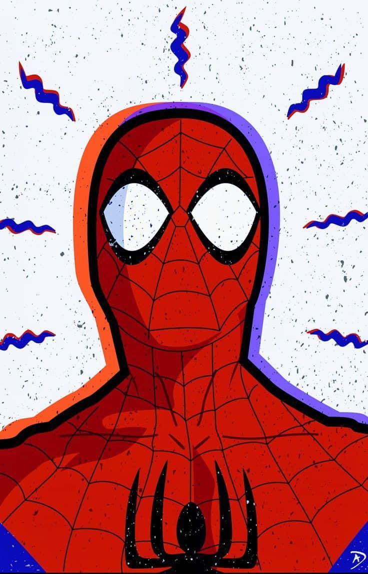 Spider-Man, Maske, Pop-Art, Comic-Stil, Rot, HD, Sperrbildschirm fürs iPhone
