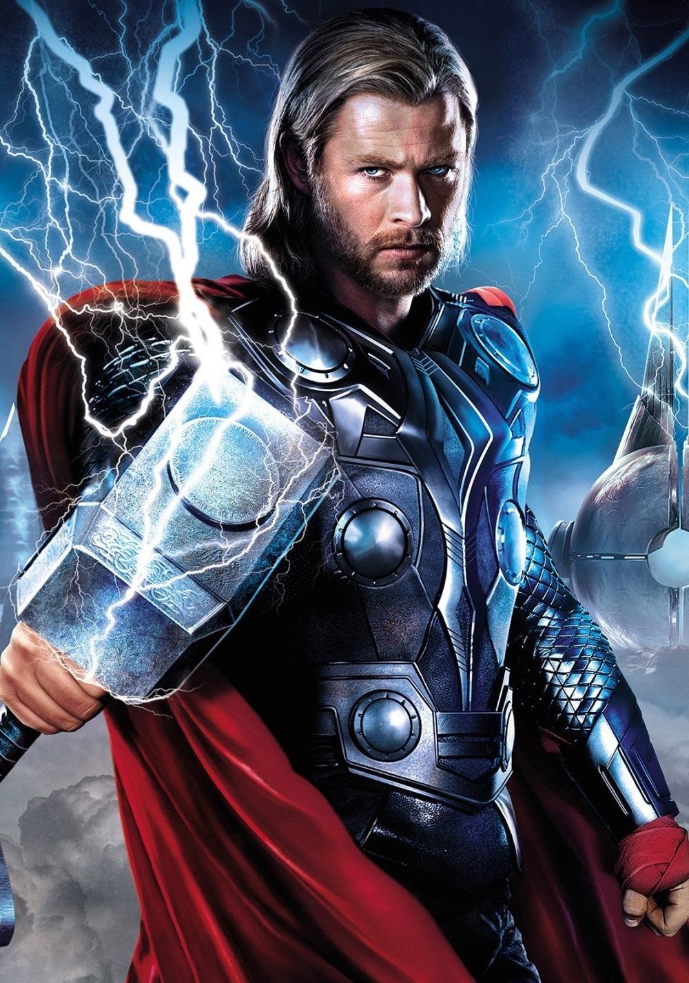 Thor, Mjölnir, Blitze, Umhang, Rüstung, HD, iPad-Hintergrundbild