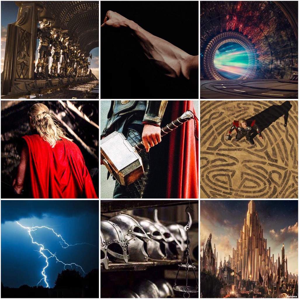 Thor, Asgard, Collage, Mjölnir, Ästhetik, Hintergrundbild für iPad und Tablet