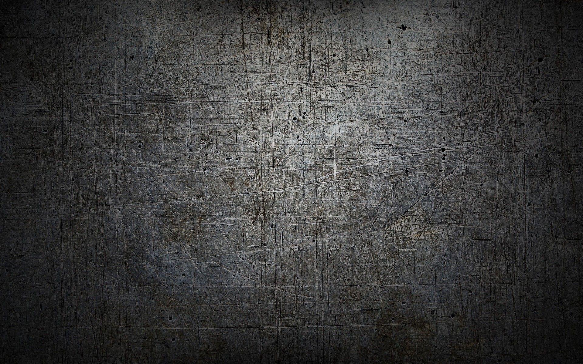 Gebürstetes Metall, Metalltextur, Kratzer, Grau, Dunkle Vignette, Grunge, Full HD, Windows-Hintergrundbild