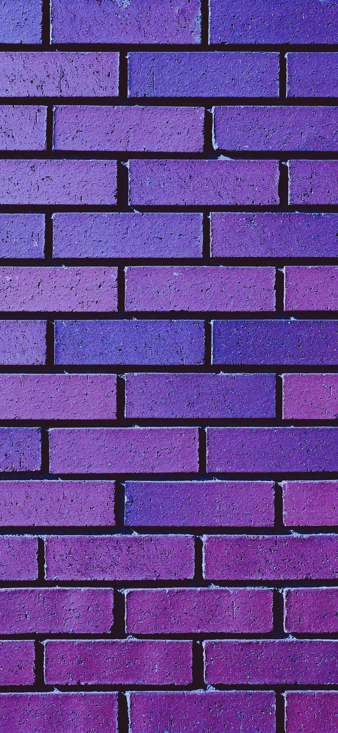 Ziegelwand, Lila, Farbverlauf, Textur, Full HD, Handy-Hintergrund im Hochformat