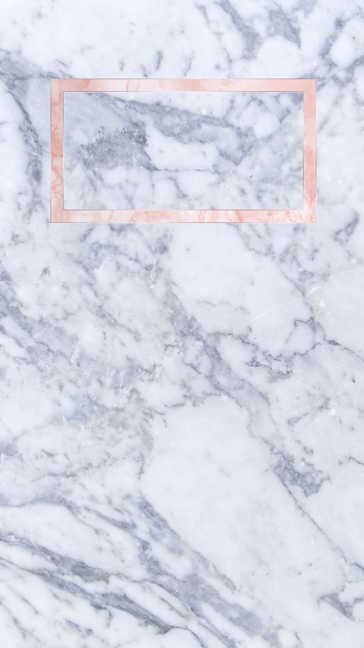 Weißer Marmor, Roségold-Rahmen, Graue Adern, Minimalismus, HD, Handy-Hintergrundbild