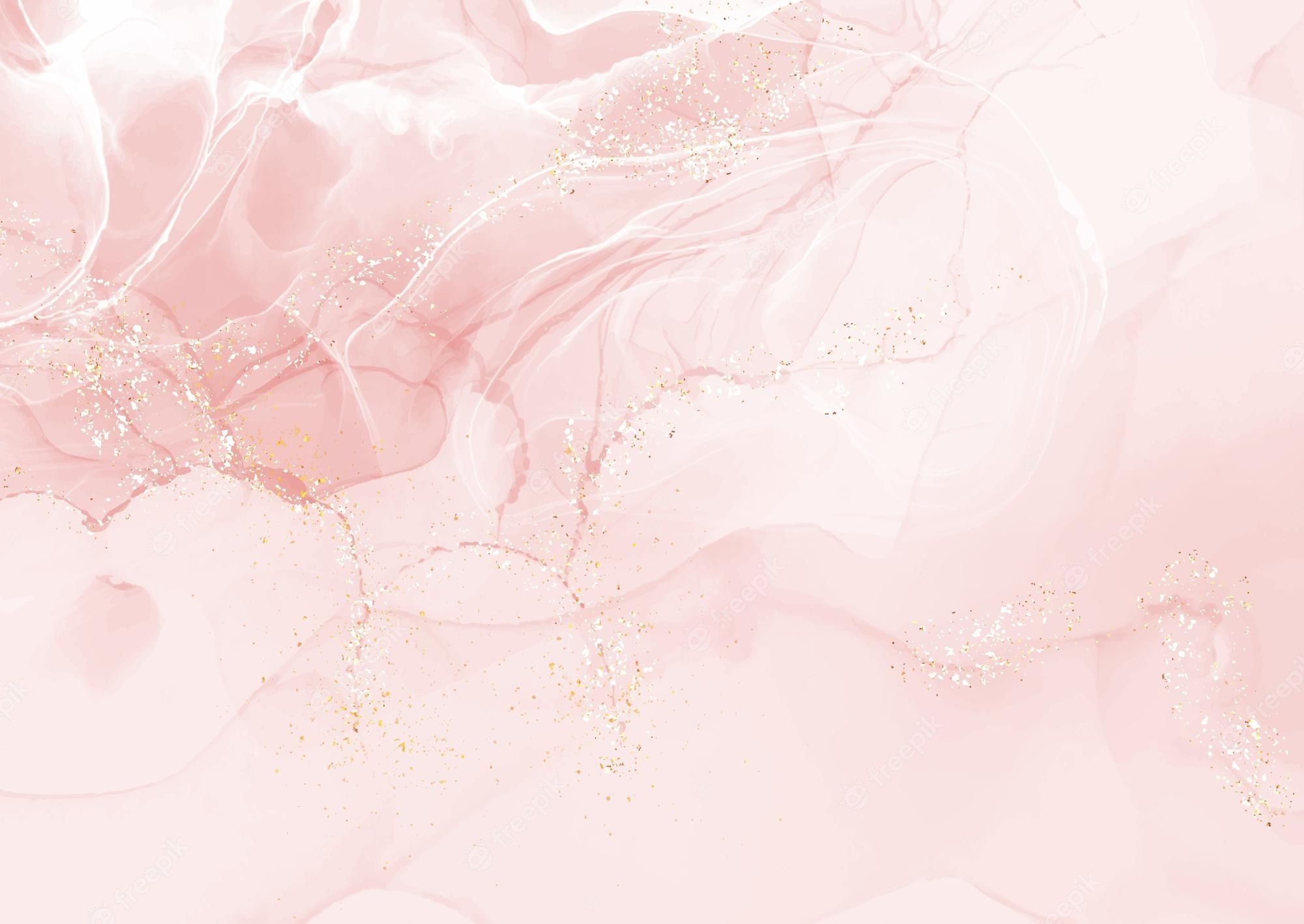 Alcohol Ink, Rosa, Goldglitzer, Pastellfarben, Abstrakt, Full HD, Laptop-Hintergrundbild