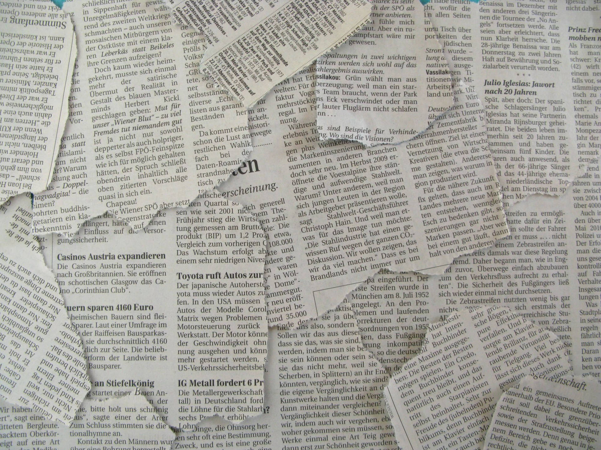 Zeitungspapier, Zerrissenes Papier, Textur, Schwarz-Weiß, Full HD, Tablet-Hintergrund