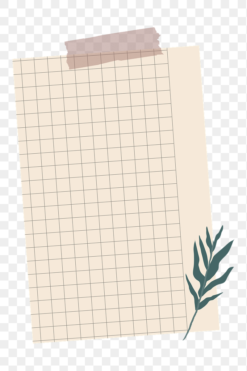 Kariertes Papier, Notizzettel, Washi-Tape, Pflanze, Minimalistisch, Android-Hintergrundbild