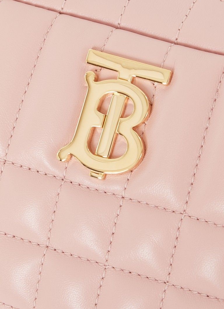 Burberry, TB-Monogramm, Rosa Leder, Steppmuster, Handtasche, HD, Tablet-Hintergrund