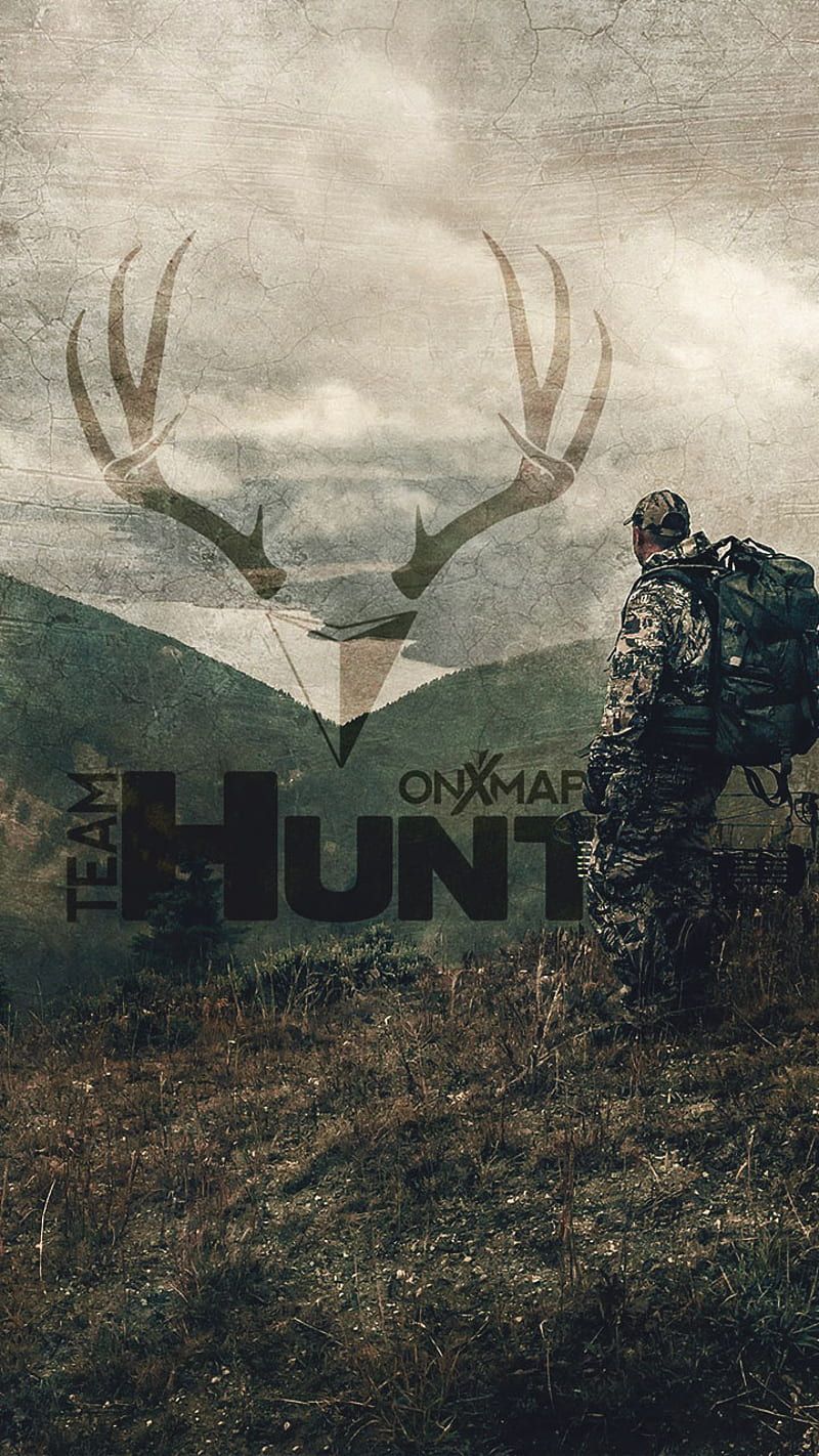 Hunt: Showdown, Hirschgeweih, Logo, Jäger, Poster, HD, Sperrbildschirm fürs iPhone