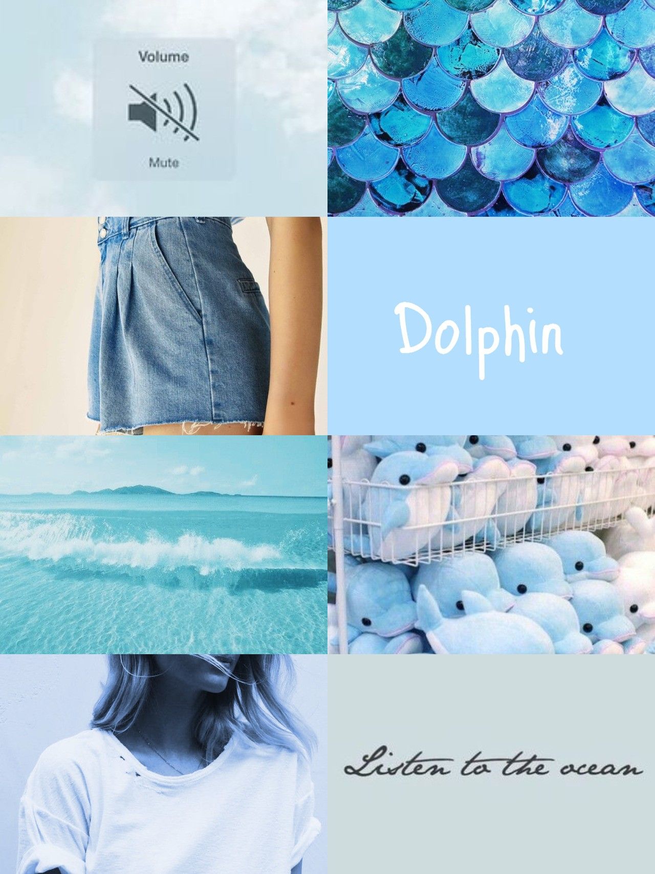 Collage, Ästhetik, Hellblau, Schriftzug, Meer, Full HD, Hintergrundbild fürs Tablet