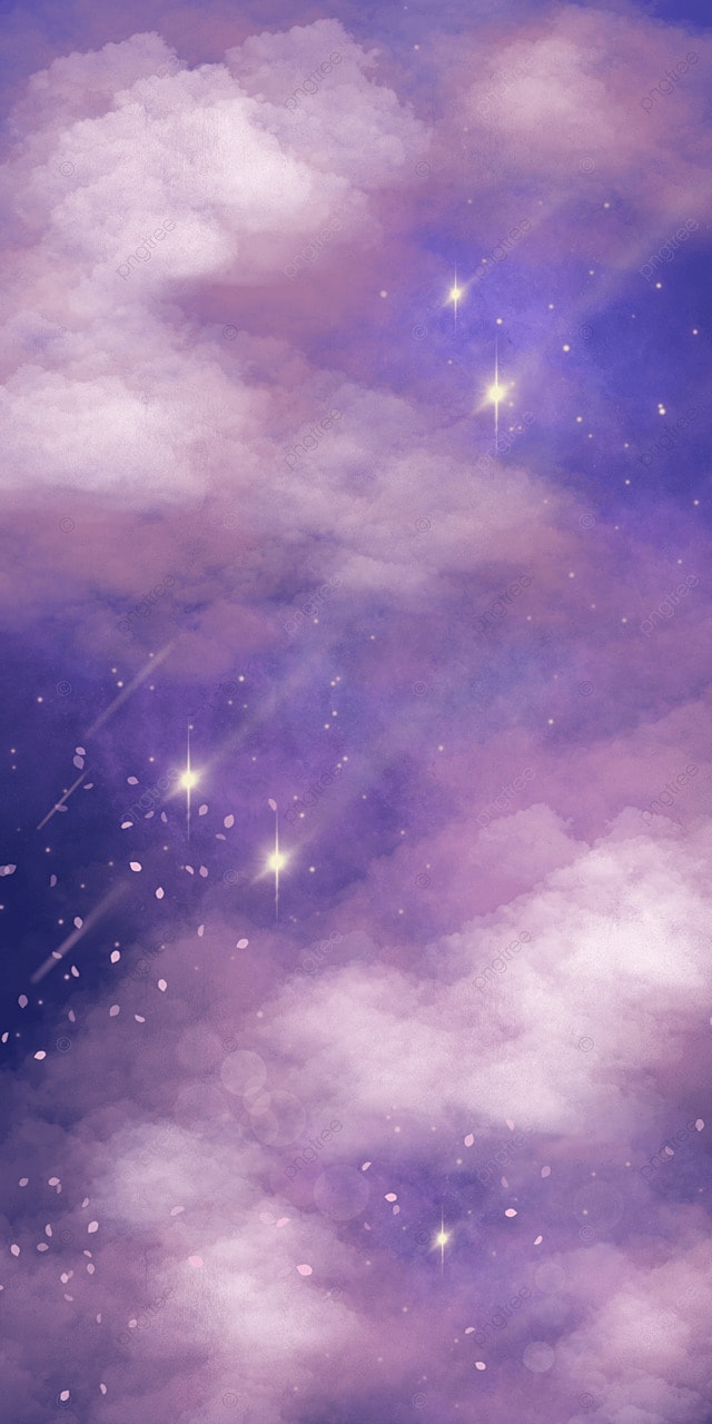 Lila Galaxie, Sterne, Sternennebel, Weltall, Hochformat, Hintergrundbild fürs Smartphone