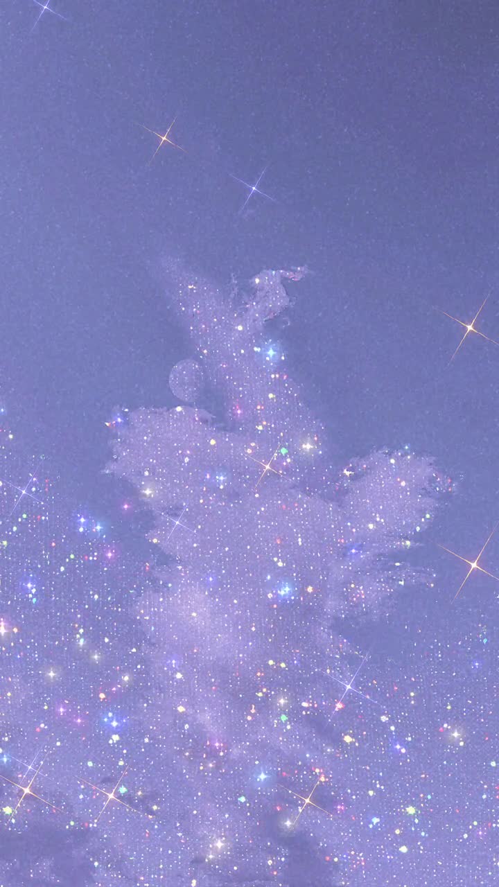 Glitzer, Lila Himmel, Sternenstaub, Pastell, Verträumt, HD, Sperrbildschirm fürs iPhone