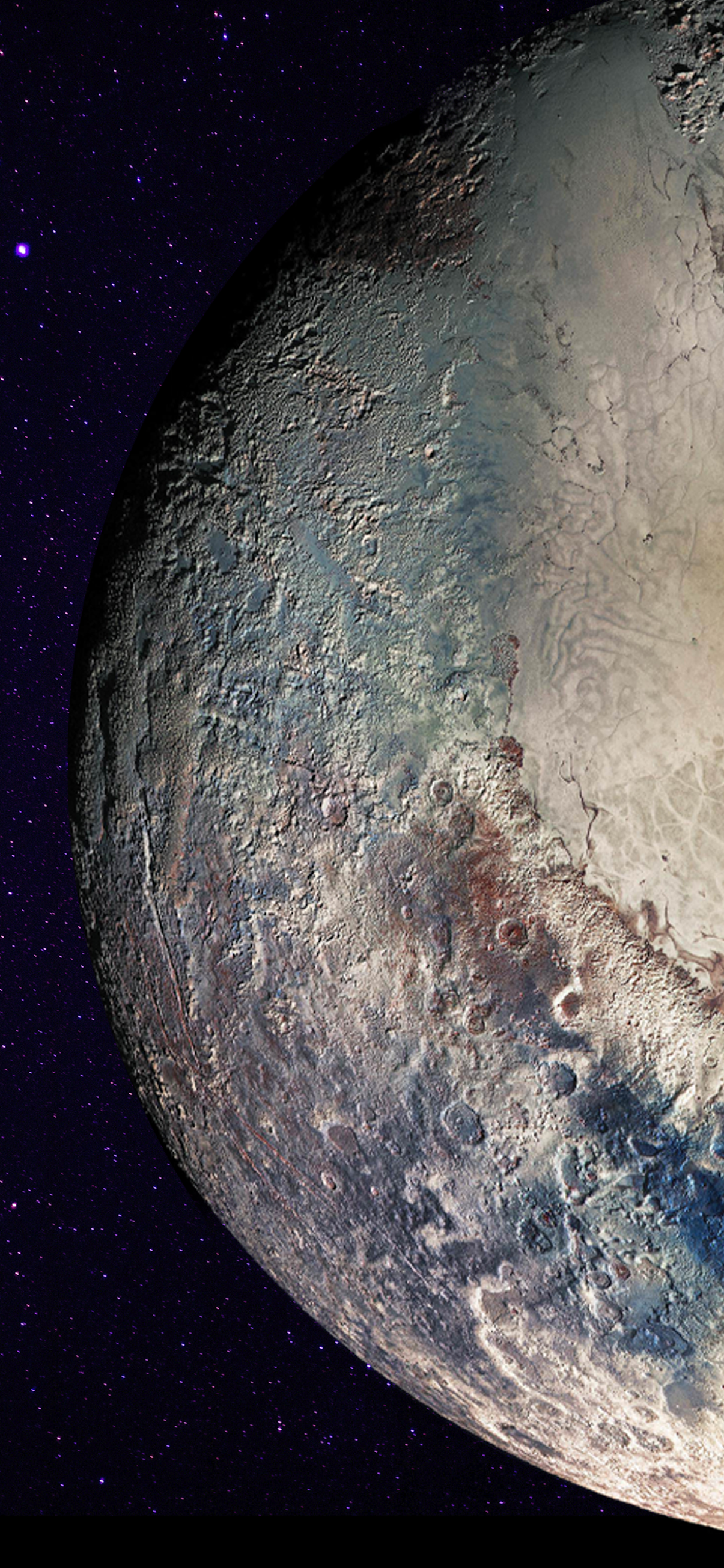Mond, Mondoberfläche, Krater, Nahaufnahme, Weltall, Full HD, Hintergrundbild fürs Handy
