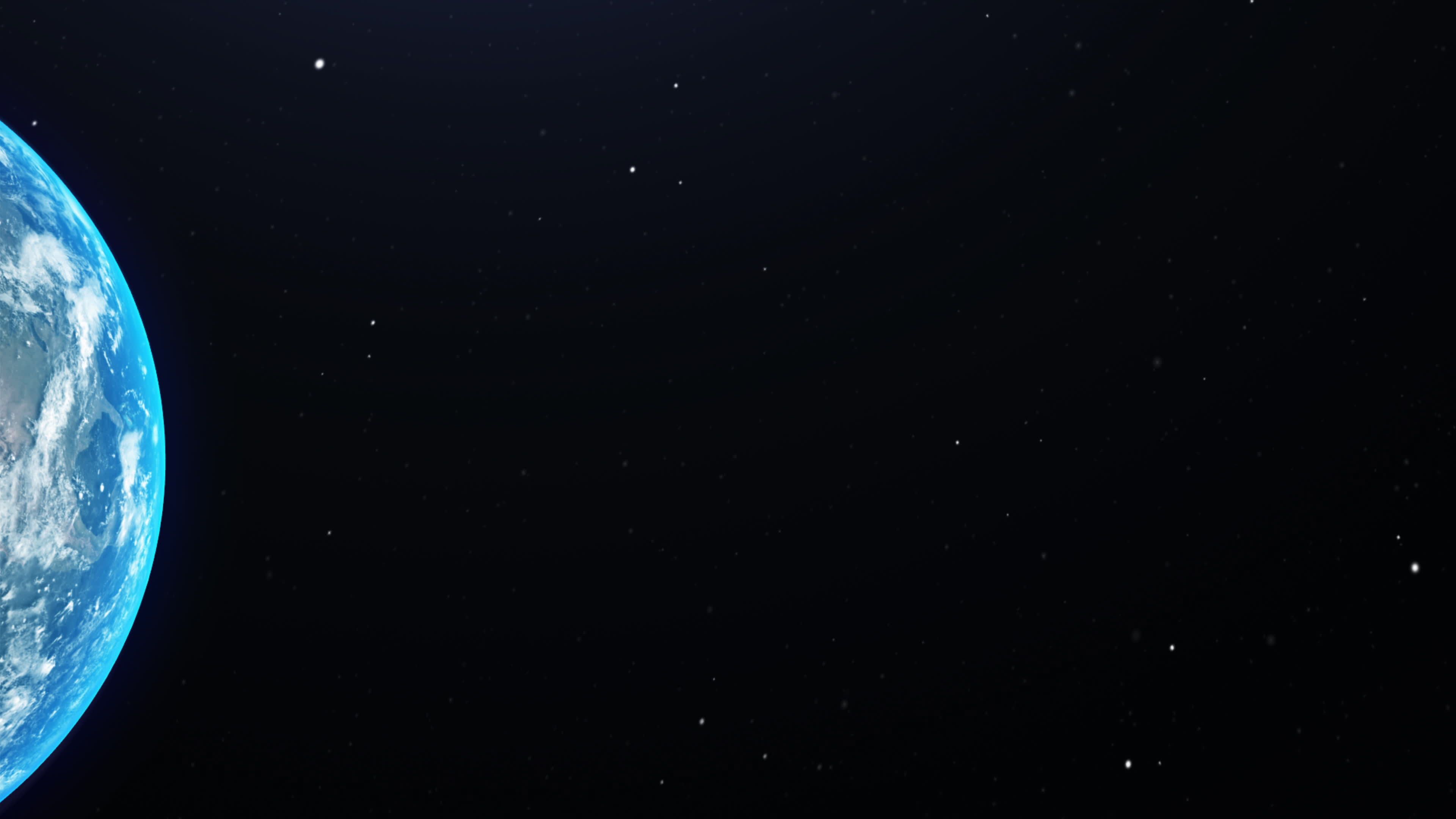 Erde, Sternenhimmel, Schwarzer Weltraum, Minimalismus, Planetenrand, 3840x2160, PC-Hintergrundbild