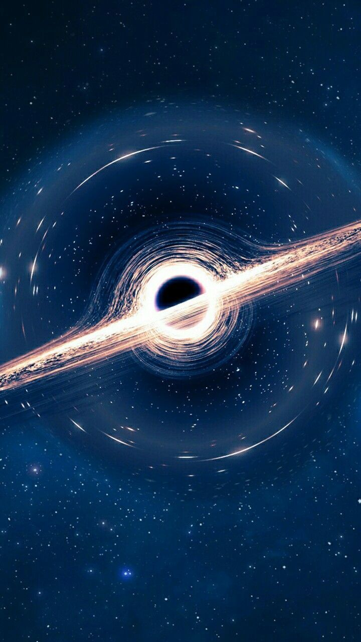 Schwarzes Loch, Akkretionsscheibe, Galaxie, Weltraum, Blau, HD, iPhone-Hintergrundbild