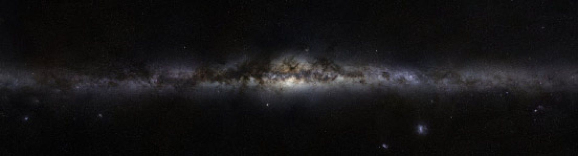 Milchstraße, Panorama, Sternenhimmel, Nacht, Dual-Monitor-Hintergrundbild