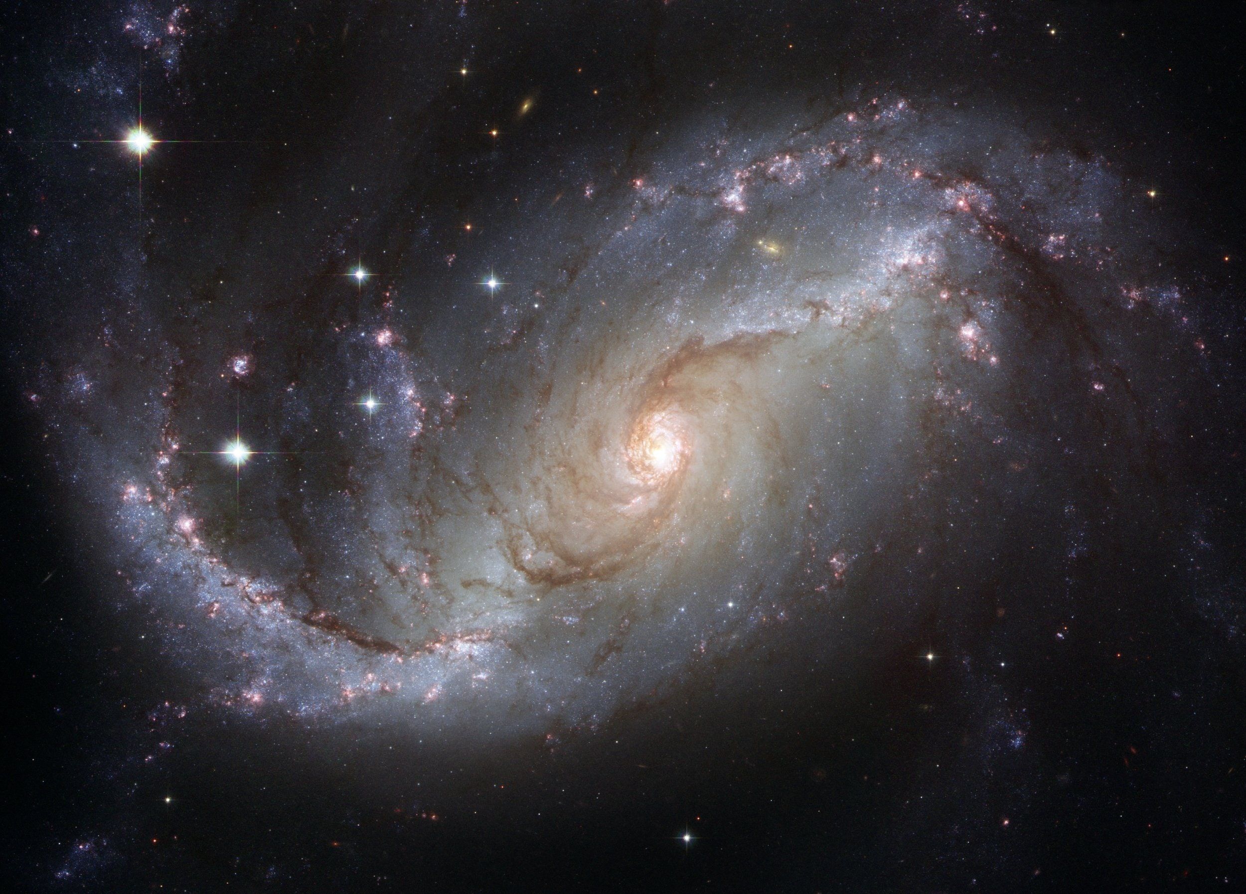 NGC 1300, Balkenspiralgalaxie, Hubble, Sterne, Full HD, Desktop-Hintergrund für Windows