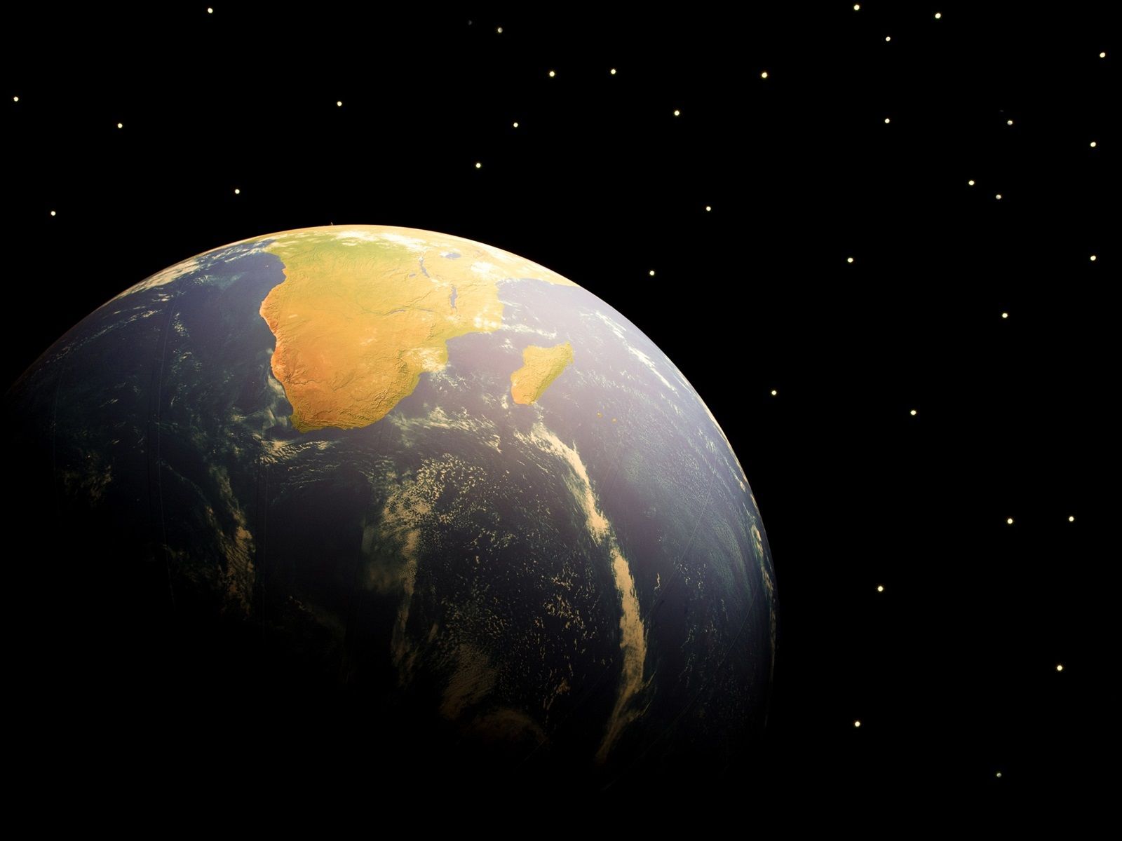Erde, Afrika, Goldene Kontinente, Weltall, Sterne, HD, Hintergrundbild fürs Tablet