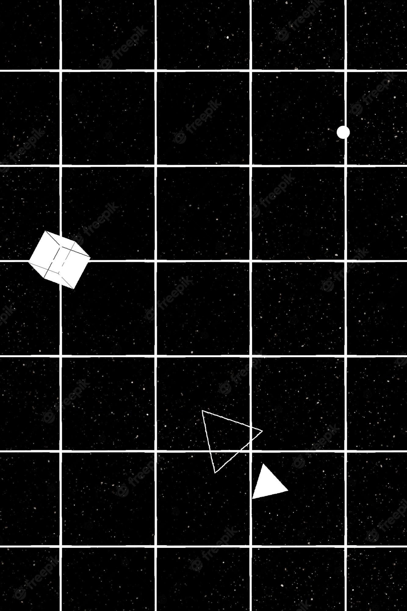 Gitternetz, Geometrie, Schwarzer Hintergrund, Minimalistisch, Full HD Wallpaper