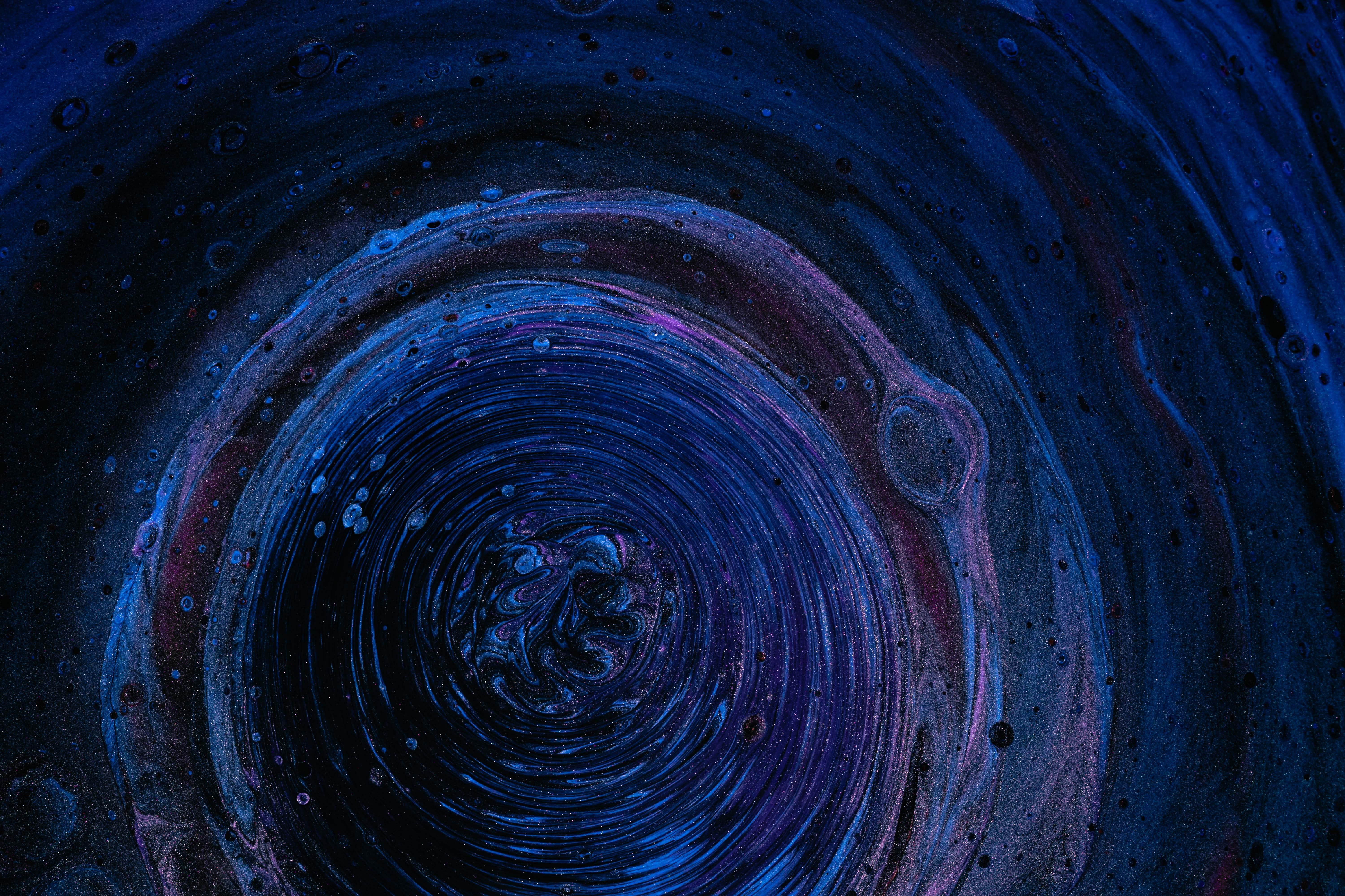Wurmloch, Tunnel, Blau, Wirbel, Abstrakt, 6K, Hintergrund für den Desktop