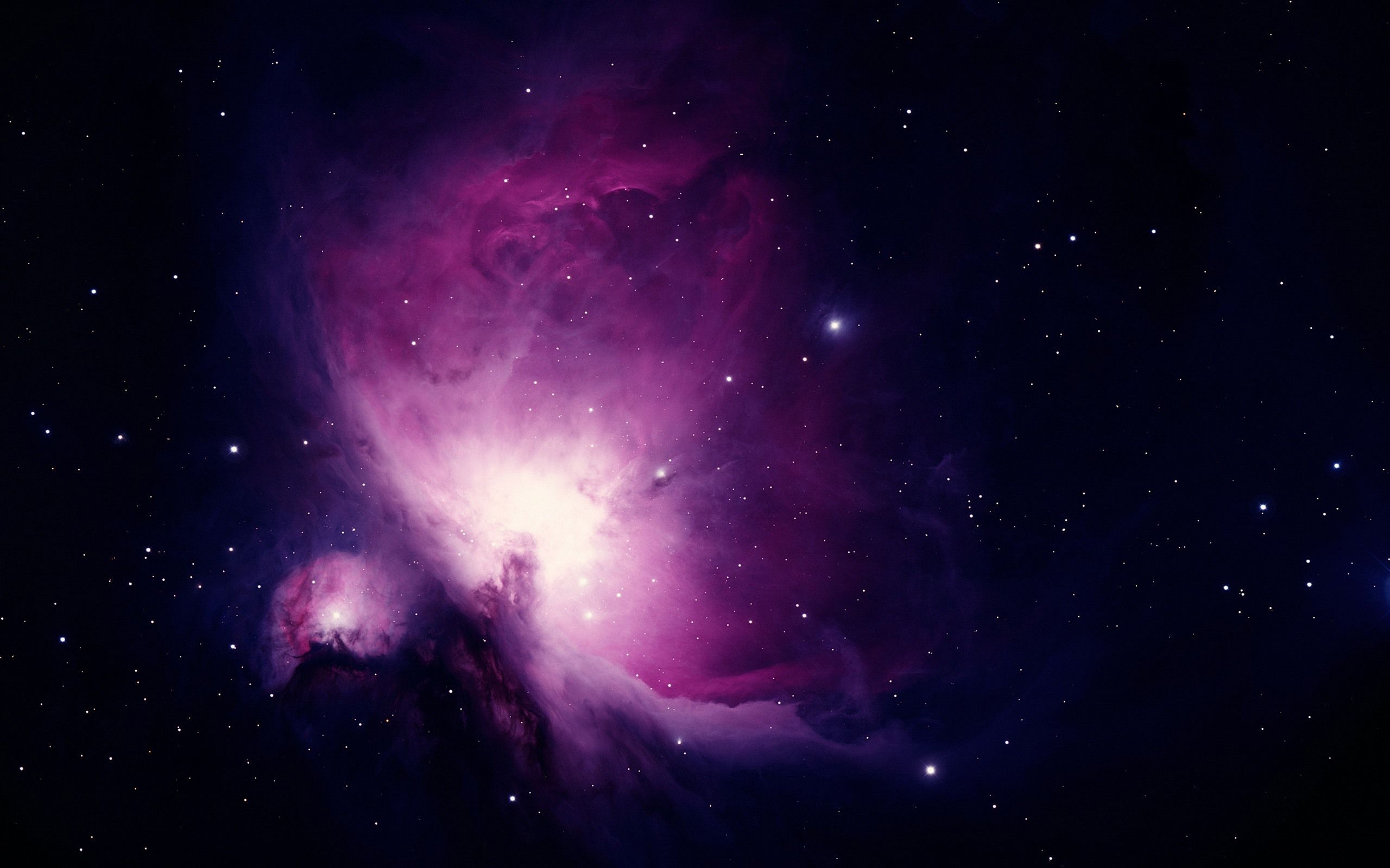 Orionnebel, Nebel, Sterne, Violett, Weltraum, 2K, Desktop-Hintergrund für Windows
