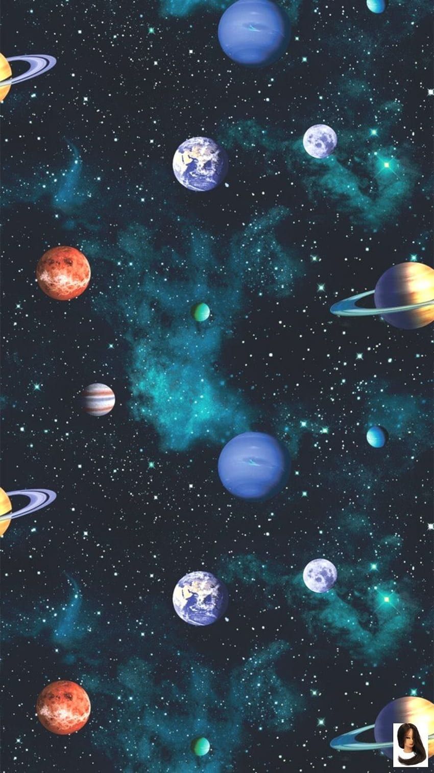 Planeten, Nebel, Muster, Türkis, Weltall, HD, Sperrbildschirm fürs iPhone