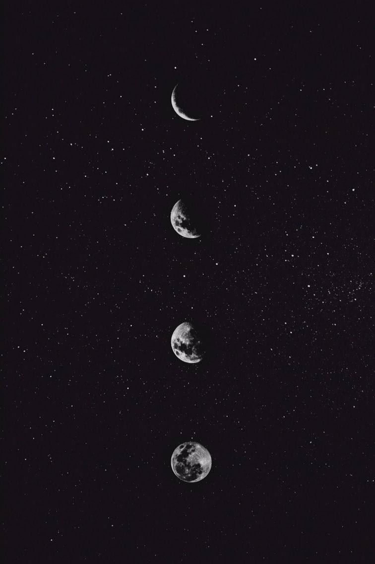 Mondphasen, Mond, Minimalismus, Dunkle Töne, HD, Sperrbildschirm fürs iPhone
