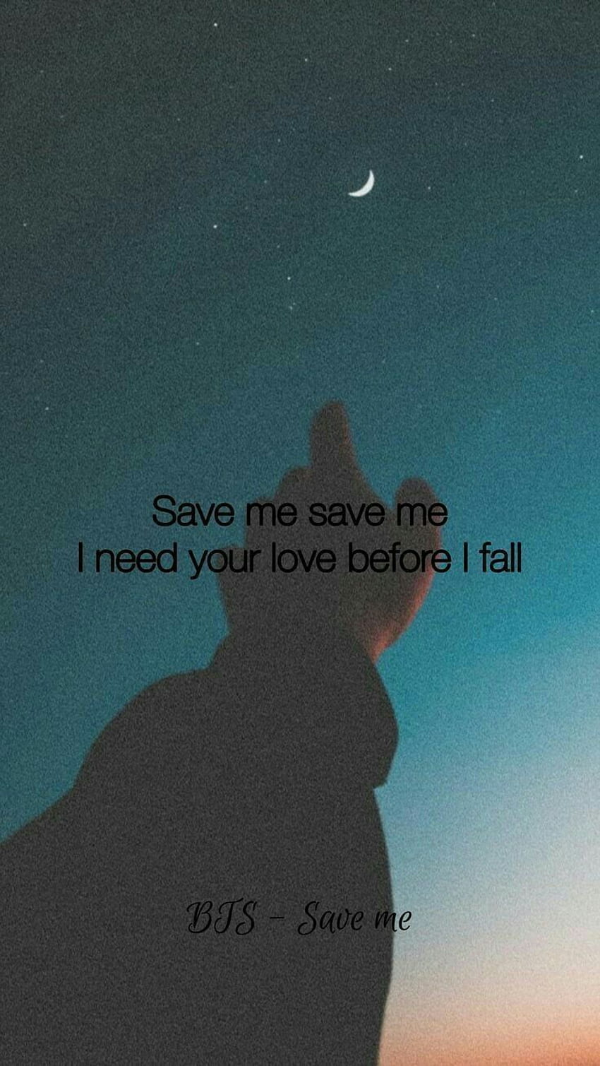 Save Me, BTS, Songtext, Katze, Silhouette, Mond, HD, Hintergrundbild fürs Handy