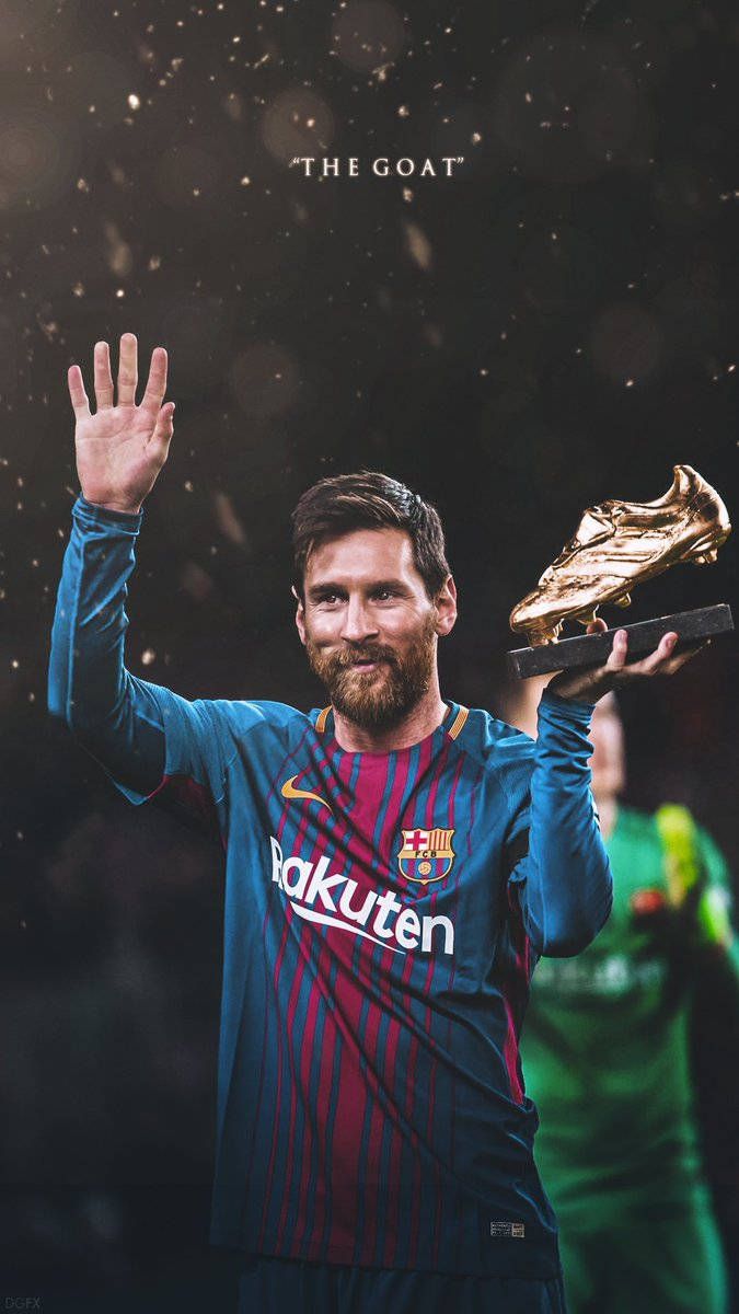 Lionel Messi, FC Barcelona, Goldener Schuh, The GOAT, Jubel, Hintergrundbild fürs Handy