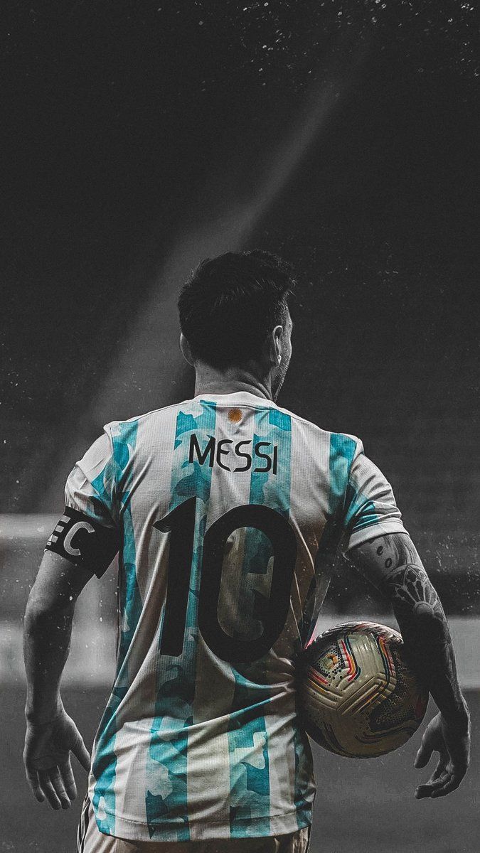 Lionel Messi, Argentinien, Rückennummer 10, Schwarzweiß, Ball, Android-Hintergrundbild