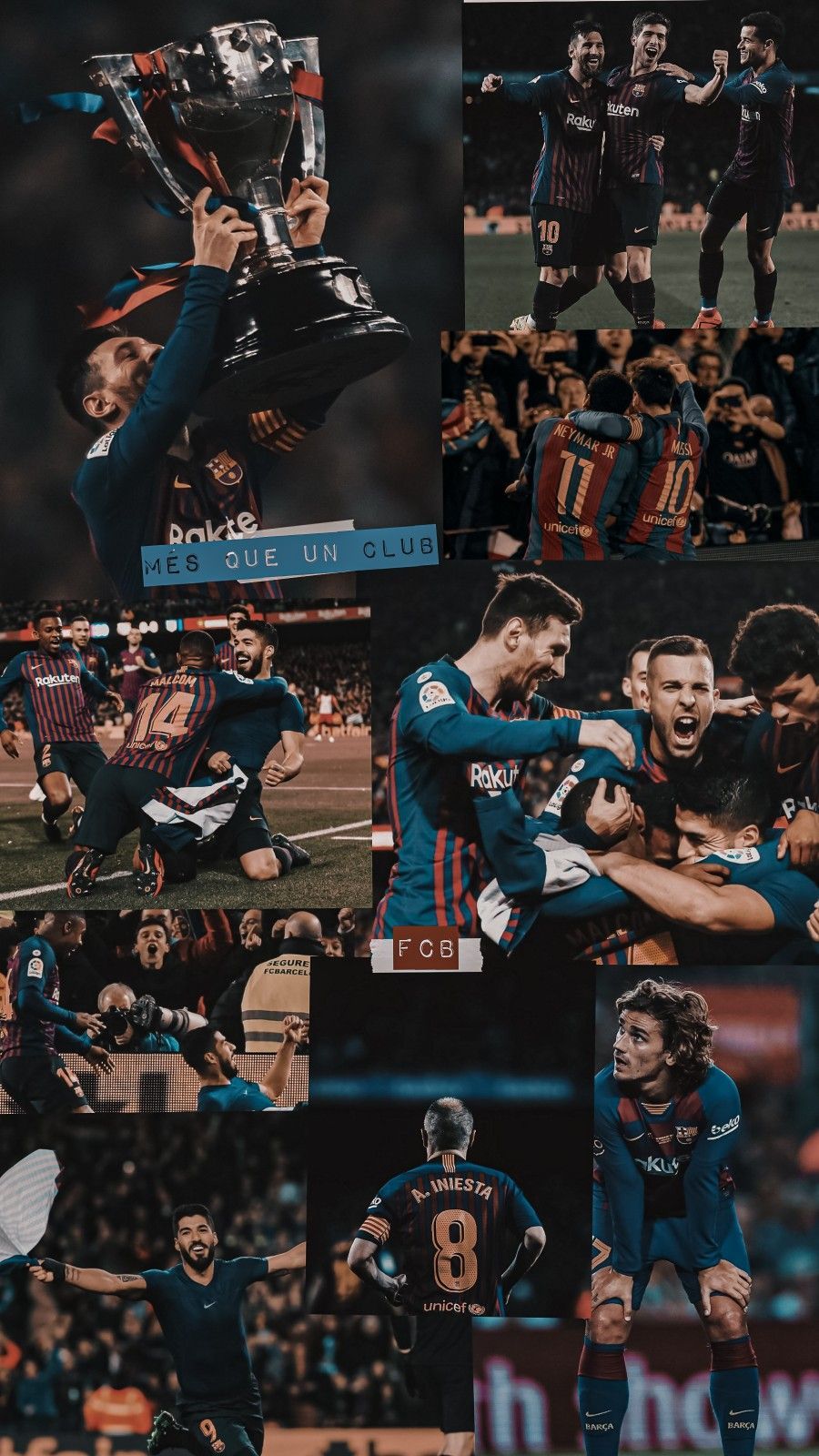 Lionel Messi, Collage, FC Barcelona, Fußballmomente, HD, Sperrbildschirm fürs iPhone