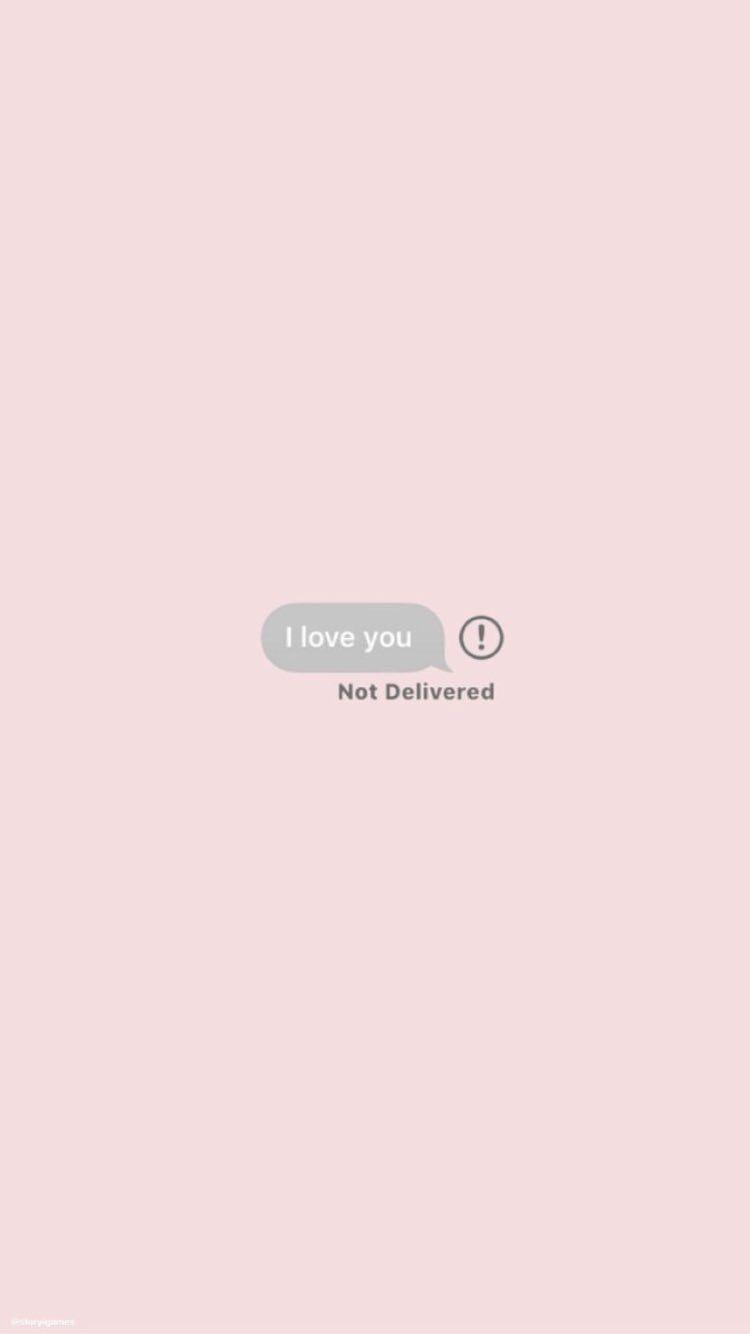 Chatnachricht, I love you, Zartrosa, Minimalistisch, HD, Hintergrundbild fürs Handy