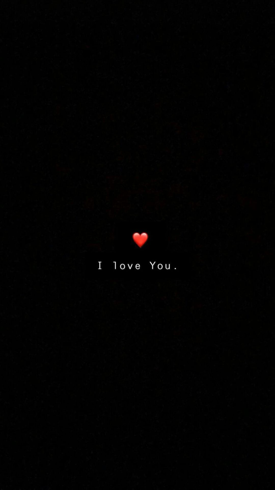 I love you, Herz, Schwarzer Hintergrund, Minimalistisch, Sperrbildschirm fürs iPhone